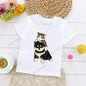 Cats Kids T Shirt Personalized Cartoon Cat Print Fashion Children's T-shirt Short Sleeve Children's Summer Boys Clothes Tops Tee