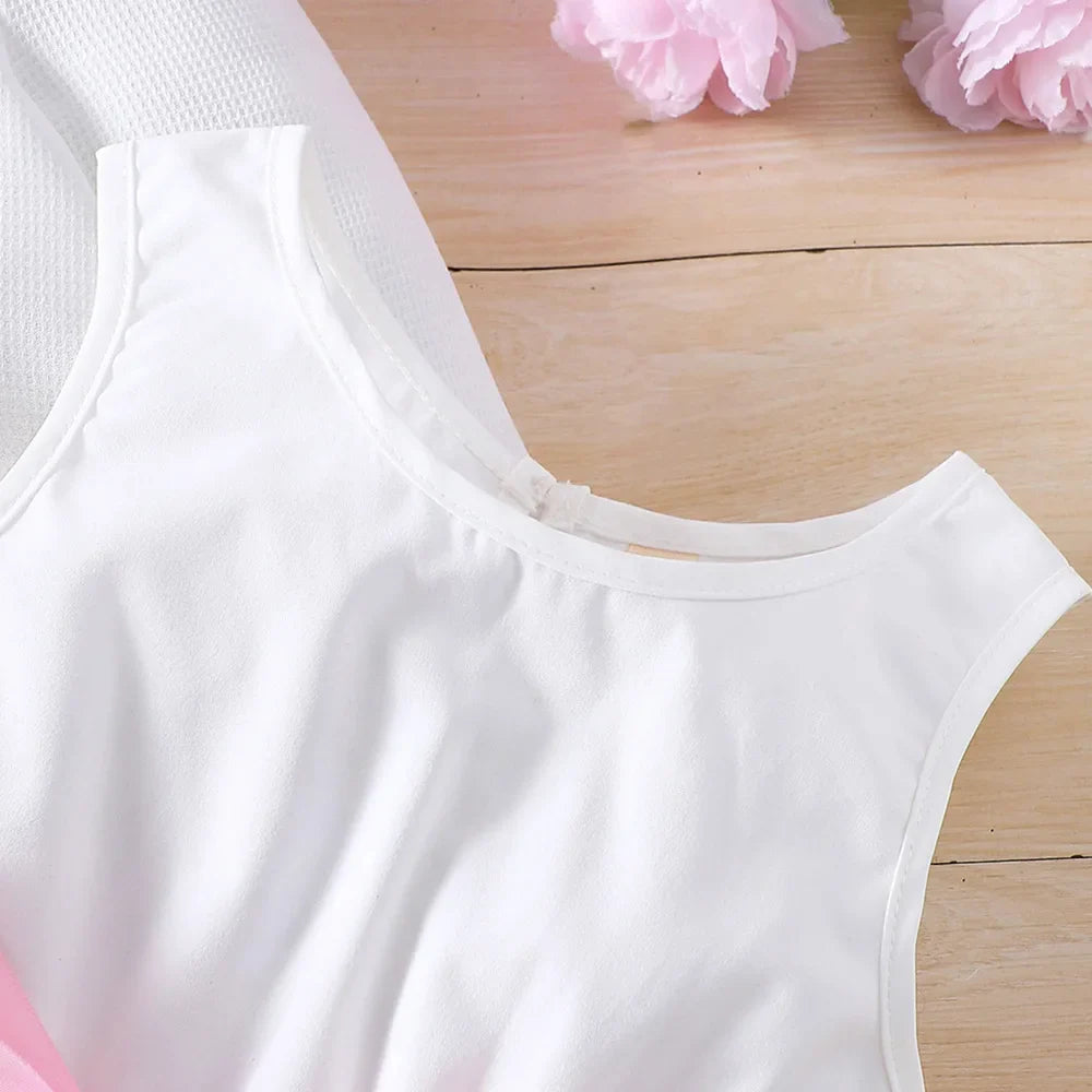 Kids Casual Clothing Sets Outfits for Girls Spring Summer Toddler Floral Print Long Sleeve Coat Tank Dress Children 2 3 4 5 6 7