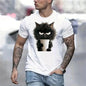 Cute Cat Pattern T-Shirt For Men Animal 3D Printed T Shirts Summer Fashion Casual Street Short Sleeve Tees Loose Crew Neck Tops