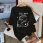 Korean Cute Cat Print T-shirt Women Summer 2025 New Round neck Short Sleeve T-shirt Loose Casual Y2k Tops kawaii Female clothing