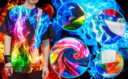 Men's Camouflage Cat T-shirt Loose Vintage Fitting Vintage Fashion Animal Art Print Short Sleeve 3D O-Neck T-shirt