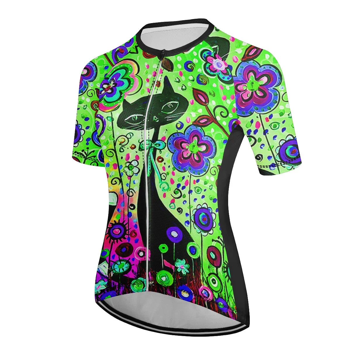 Women's Cycling Clothing Cute color cat Short Sleeve Mountain Bike MTB Road Bike Clothing