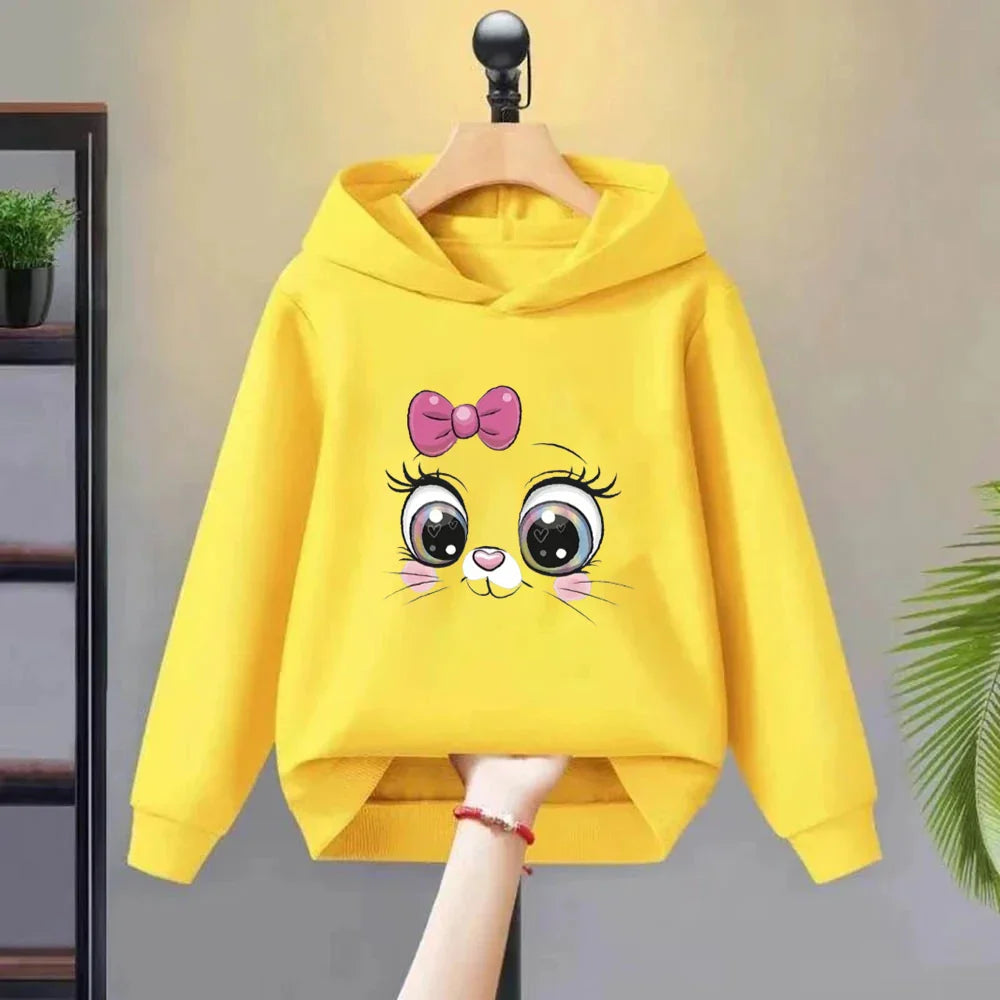 Love you love me cat Children Toddler 3-12 Year Coat Fashion Clothing Boys Girls Hoodie  Tops Spring Autumn Leisure Sweatshirr