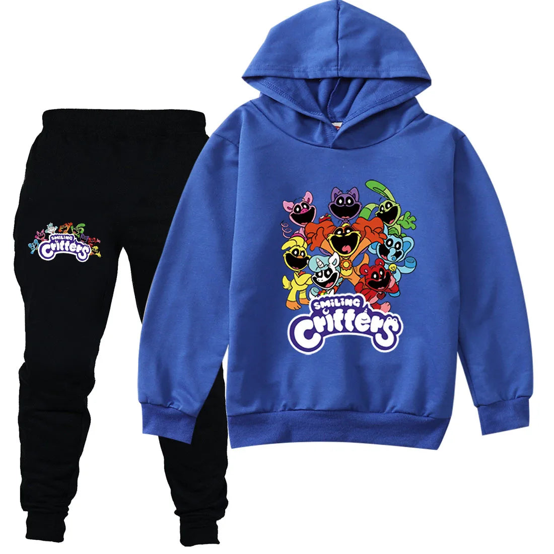 Kids Clothing Sets Boys Girls Cartoon Smiling Critters Costume Cat Nap Long Sleeve Hoodies and Pants Children Pullover Tracksuit