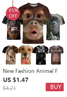 Men's Summer Fashion T-Shirt with Cool Cat 3D Print – Comfortable Polyester,Round Neck,Short Sleeves,Vibrant Casual Wear