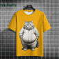 Cat Print T-shirts for Men Casual Short Sleeved Tee Oversized Mens Clothing Men's Funny T-shirt Animal Print Graphic T shirts
