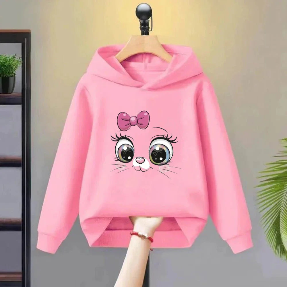 Love you love me cat Children Toddler 3-12 Year Coat Fashion Clothing Boys Girls Hoodie  Tops Spring Autumn Leisure Sweatshirr